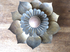 Applique Forme Fleur En Laiton– Lampe Vintage Murale 70s Space Age