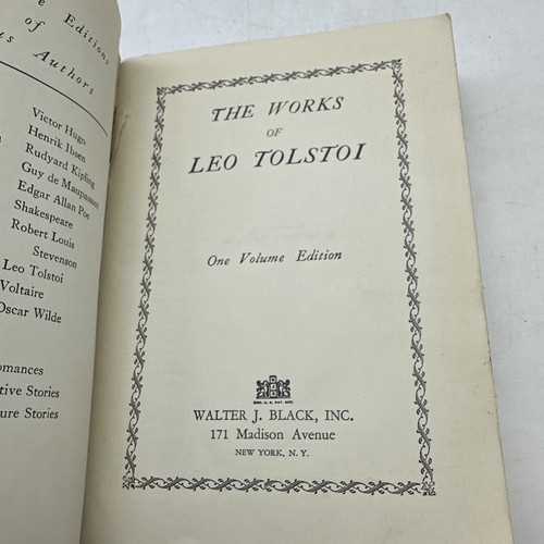 Vintage Leather - The Works Of Leo Tolstoi - 1928- Walter Black-114up - Foto 10 di 12