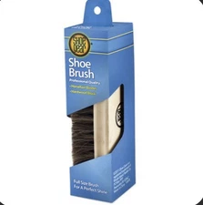 Shoe Brush Gear Professional Quality Hard Wood Block Horsehair Bristles M79