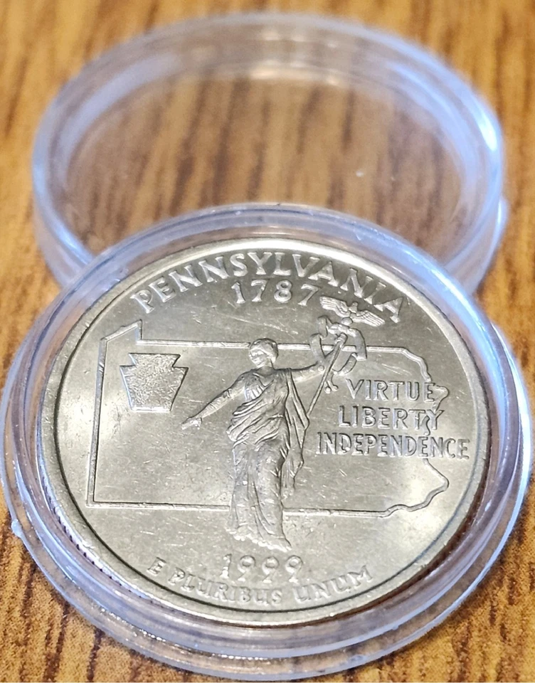 1999D Pennsylvania State Collectible Quarter from Bank Rolls - Image 2 of 4