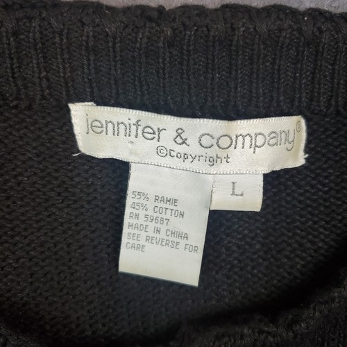 Vtg Jennifer & Company Womens Button Up Christmas Trees Sweater Ribbons Size L - Picture 7 of 9