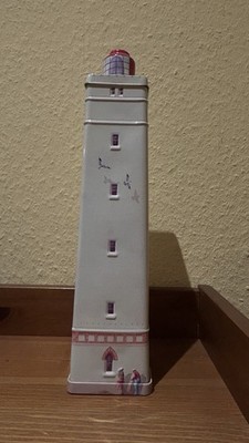 Blåvandshuk Fyr Blechdose Groß Blåvand Leuchtturm Souvenir Rar Dänemark Vintage 