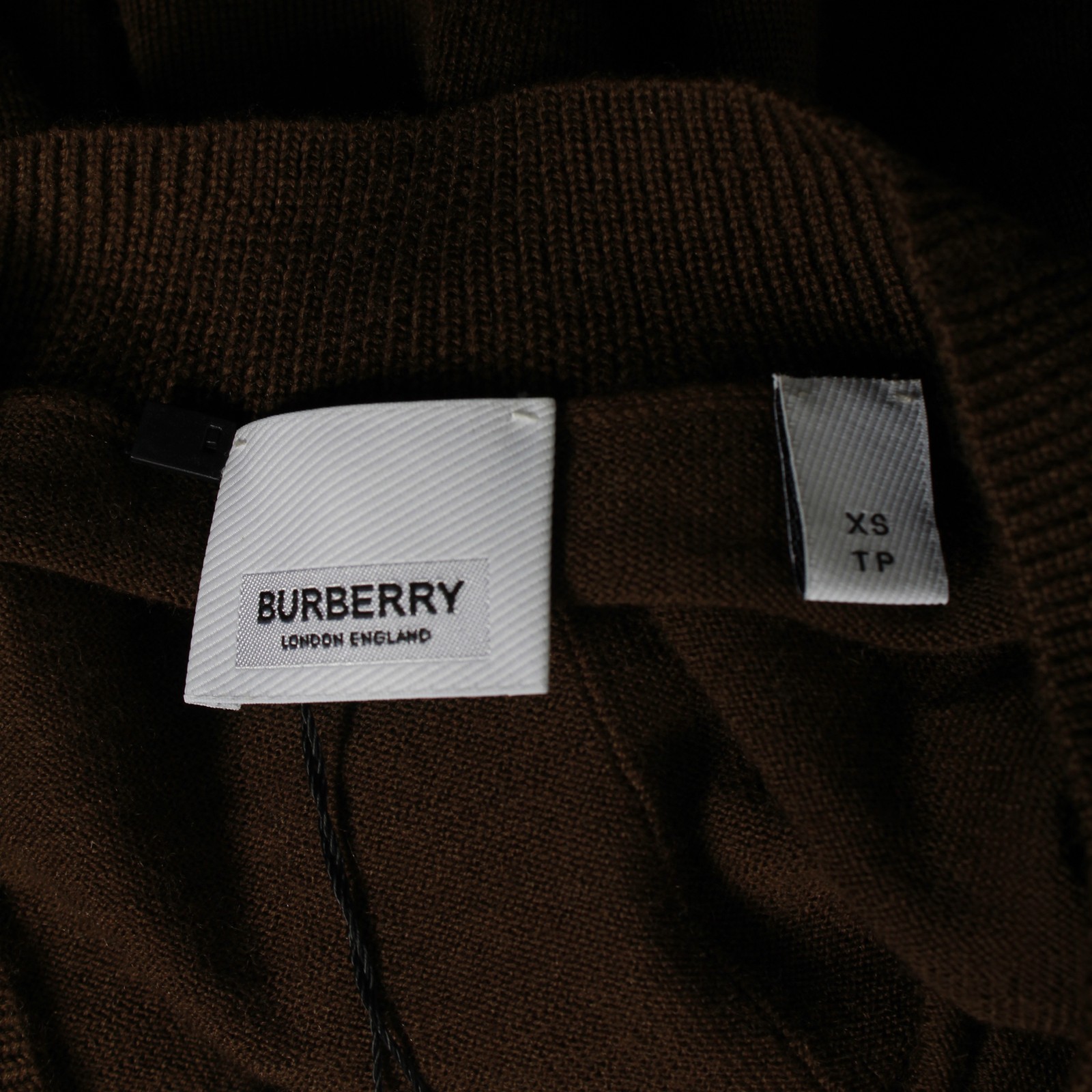 Burberry Brown Merino Wool Elbow Patch Cardigan Female Brown Xs image 4