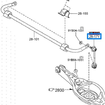 OEM RR LH Stabilizer Link Fit for Mazda 3 6 CX-5 CX-8 CX-9 2014