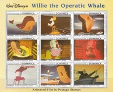 Disney 1993 Dominica - Willie the Operatic Whale Sheetlet - MNH