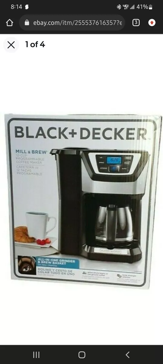 Black and decker mill and brew coffee maker cheap