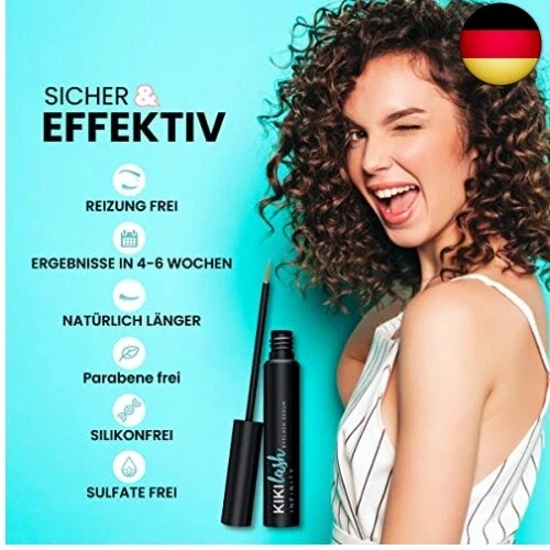 KIKILASH Wimpernserum Wachstum 3ml - Natürliche Wimpernserum Hormonfrei für L - Bild 5 von 7