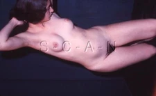 Org Nude Camera Club 60s 35mm Slide / Negative- Suntan Lines- Woman- Brunette #4