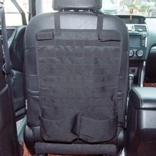 Car Seat Gun Rack Back Organizer Cover Molle Rifle Shotgun Holder Hunting Black