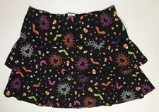 Way to Celebrate Halloween Skirt -Spiders, Bats, Candy Corn-Girl's Size XXL 18 