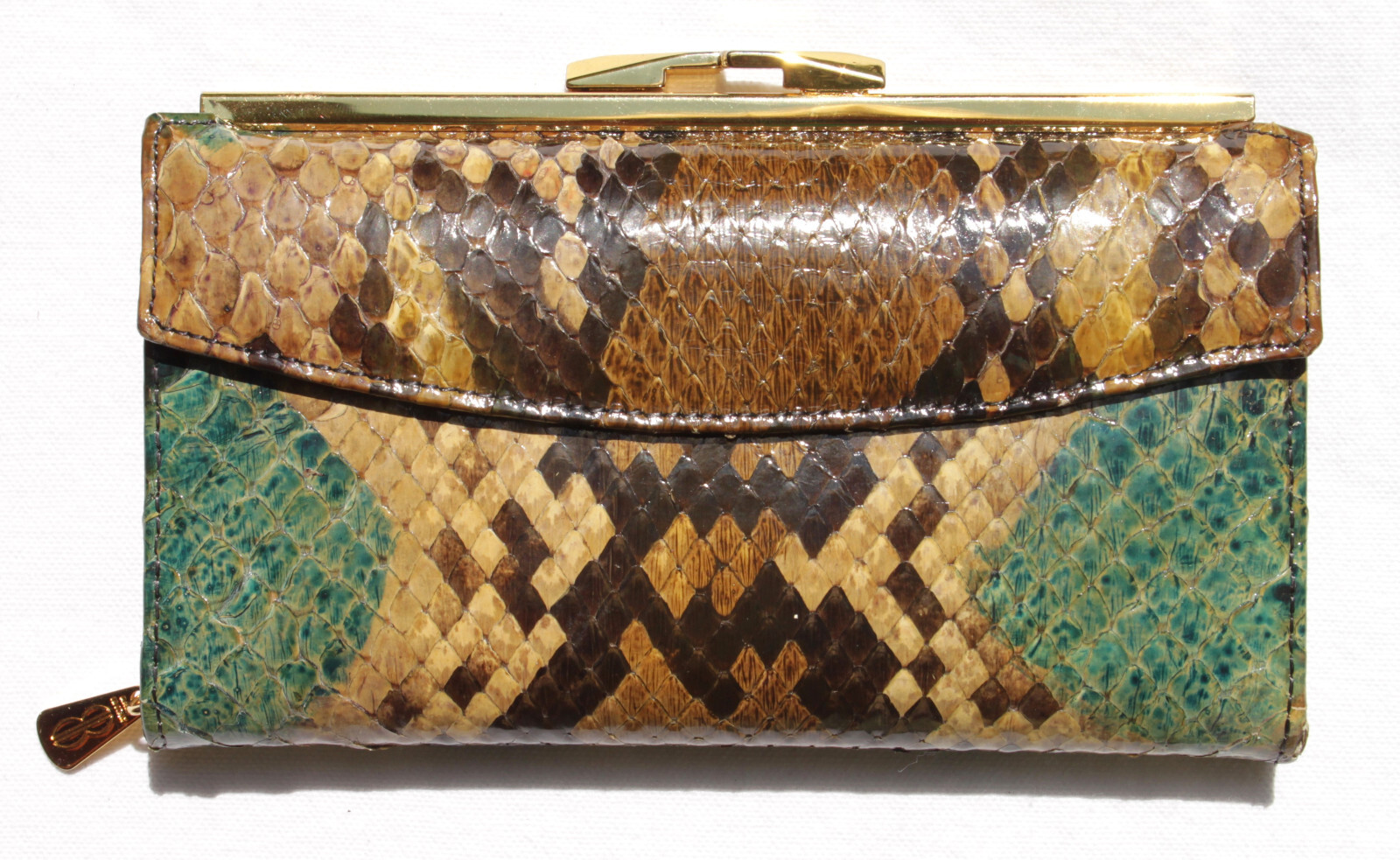Bosca Vintage Genuine Python Leather Wallet Made … - image 1