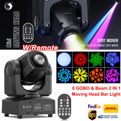 120W LED Moving Head Party Light WLED 8Gobo Beam Stage DJ Show DMX Spot Lighting