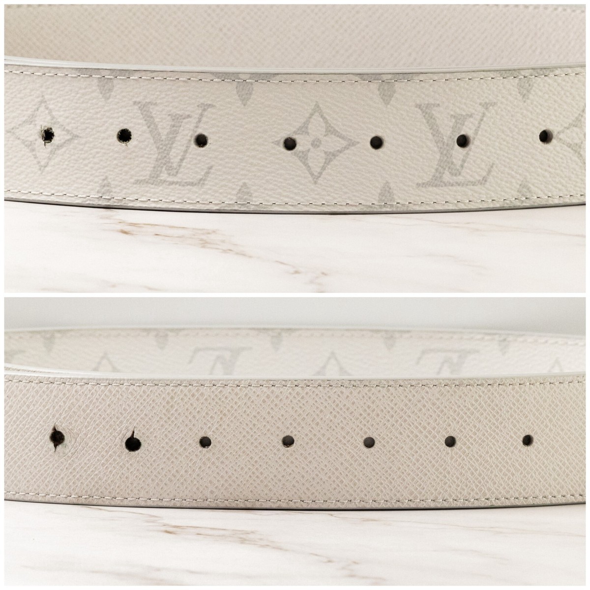 LOUIS VUITTON Ceinture Initiales Taigarama Reversible Belt LOUIS VUITTON Ceinture Initiales Taigarama Reversible Belt
