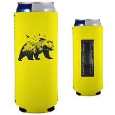 Mountain Bear Magnetic Slim Can Coolie; Compatible with Ultra