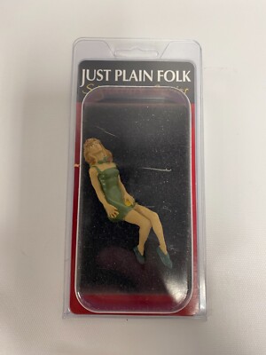Just Plain Folk # 3084 G Scale Train Figure Farm Girl On Her Back  NEW