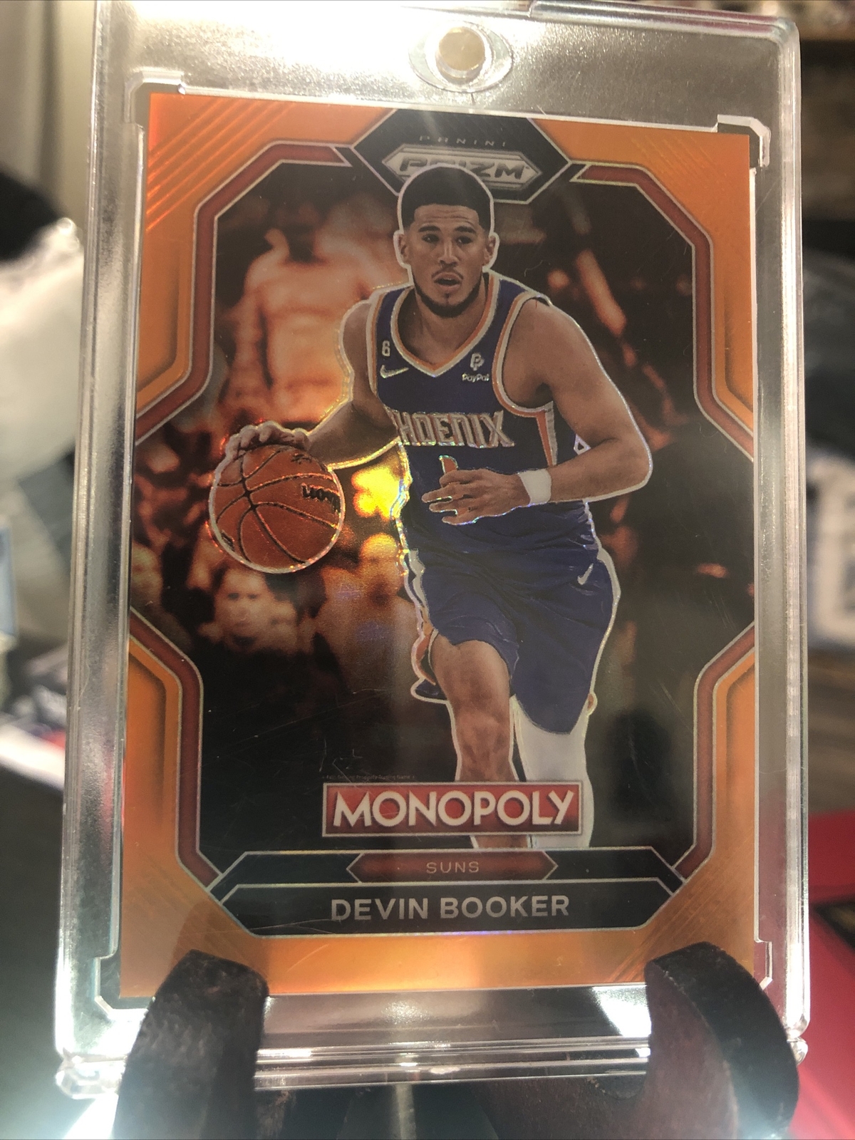 2022-23 Monopoly Panini Prizm #71 Devin Booker Orange Monopoly 076 /124 Suns