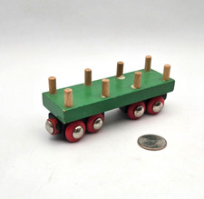 Vintage Wooden Railway BRIO 33526 Log Timber Trailer Car like Thomas  Friends