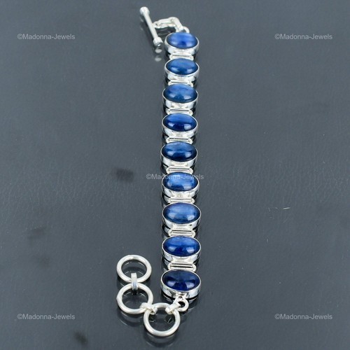 Valentines Sale Kyanite Gemstone Wedding Chain Mother Bracelet Sterling Silver - 第 3/6 張圖片