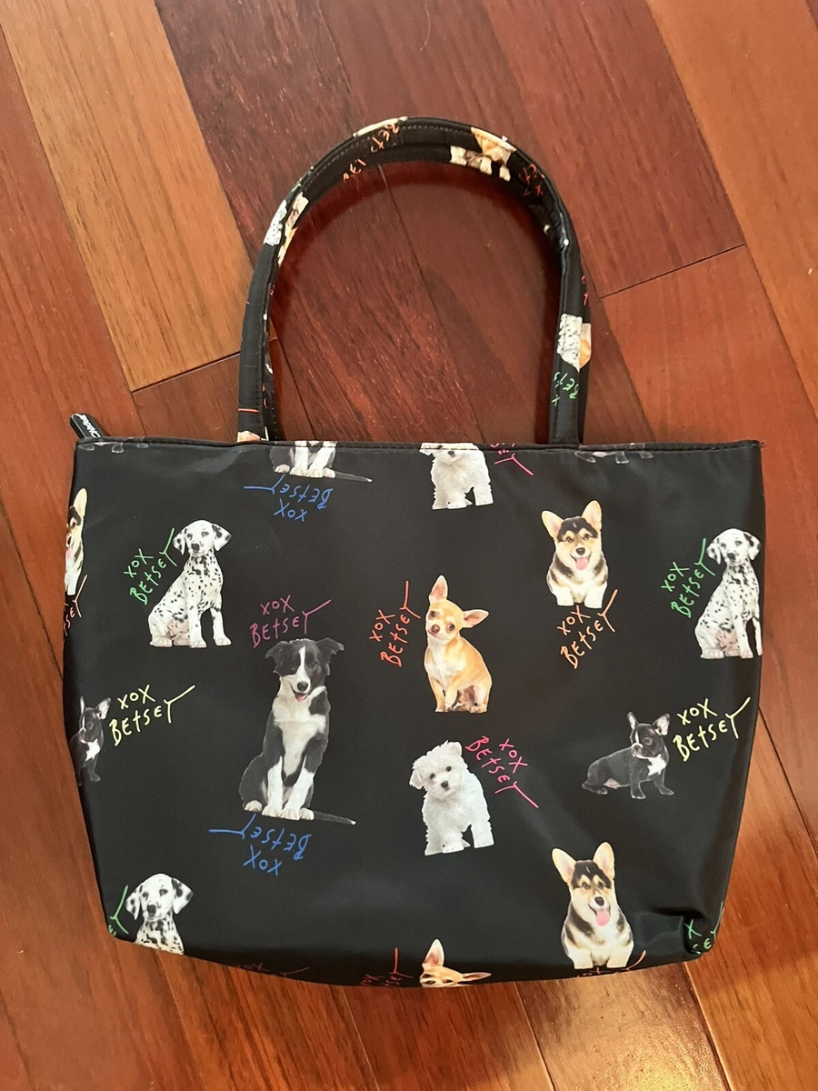 Betsey Johnson Pet Puppy Dog Insulated Lunch Cooler Black Bag Tote