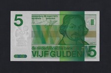 Netherlands 5 Gulden 1973 P-95  GEM UNC 