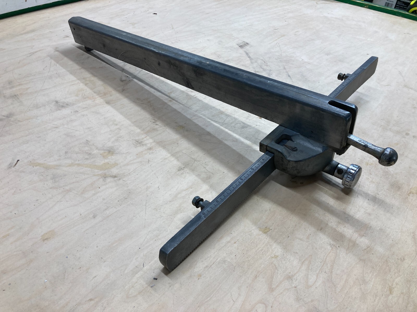 Vintage Craftsman Table Saw Rip Fence Guide Rail for 22" deep cast iron