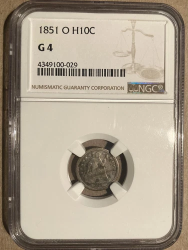 1851-O NGC G4 Liberty Seated Half Dime H10c - New Orleans Mint