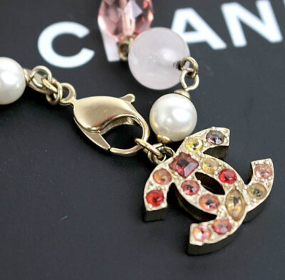 【超レア】CHANEL ブレスレット CHANEL CC Logo Pearl Multicolor Stone Bracelet 7.8