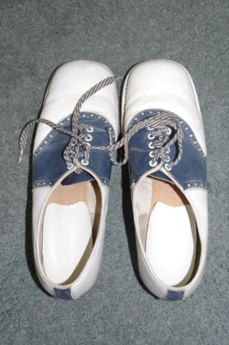 Vintage Lazy-bones Saddle Shoes 1950/60s US Women’s 7.5D blue and white