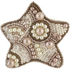 DIY Jewelry Making Beading kit Star Brooch Bead Embroidery Pin Needlepoint