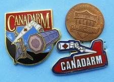 CSA PIN Pair vtg CANADARM Canadian Space  Agency Shuttle RMS Payload ORBIT