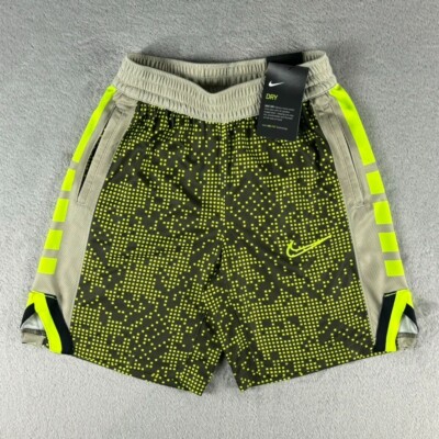 Nike Elite Big Kids Boys Printed Basketball Shorts CZ2760 Olive - Main Image