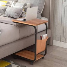 C-Shaped Compact Sofa Side End Table Coffee Laptop Table Living Room Bedroom UK