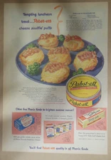 Pabst-ett Cheese Spread Ad: Golden Cheese Goodness ! 1939 Size: 11 x 15 inches