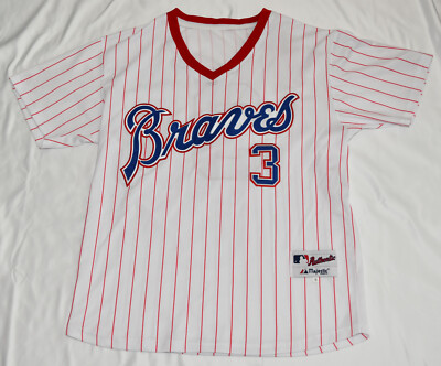 Used Majestic Atlanta Braves Jersey (Size Small S) 1967-1979