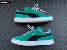 Puma Green Suede Classic Youth Lace Up Casual Trainers 352634 50 Size 4.5 Kids