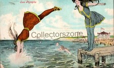 1908 Sea Nymphs Seaside Postcard Valentines series posted