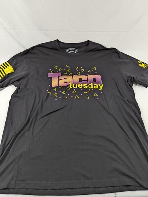 New no tags GRUNT STYLE Taco Tuesday Mens Black T-Shirt XXXL Short Sleeve 