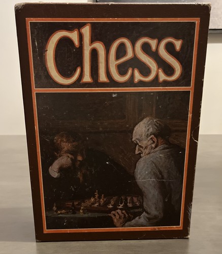 Chess Set 3M Bookshelf Game Classic French Wood Chessmen 1970 Staunton Boxed - Picture 20 of 21