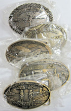 Liberal KS International Pancake Day Buckles, Set of 5 1982-86, New Numbered