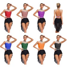 Women Leotard Performance Dress Party Costume Ice Skating Flowy Modern Bodysuit