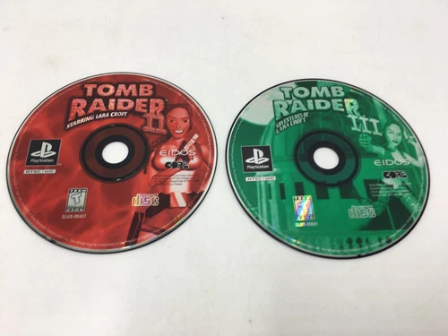 Tomb Raider II 2 & III 3 Lot (Sony PlayStation 1, PS1) - Disc Only