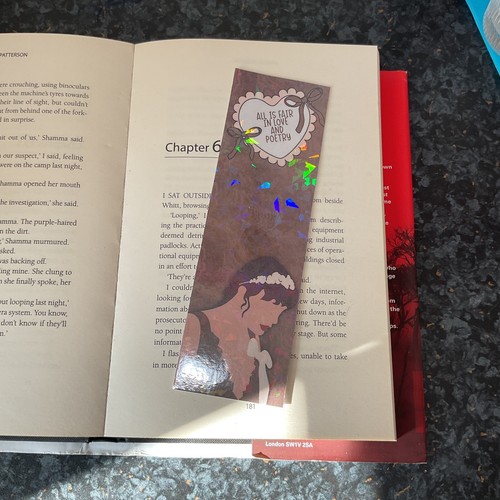 Taylor Swift Bookmark Gift Handmade Holographic Original Artwork Booklover Read - Picture 6 of 6