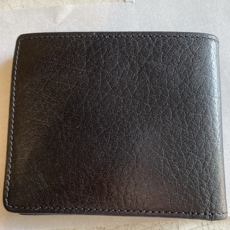 Cartera clásica de cuero negra Calvin Klein Jeans 10x9 cm Foto 2 de 4