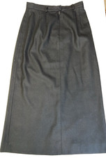 Vintage Pendleton Knockabout Black Virgin Wool Pencil Skirt 10 Made in USA