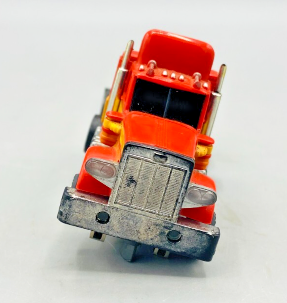 Vintage 1970s Aurora AFX Peterbilt Semi Truck Red Orange HO Scale
