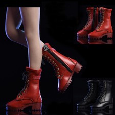 1:6 Zipper Short Boots Hollow for 12'' Hot Toys Phicen TBL Female Soldier Figure