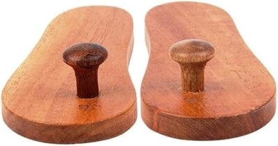 Wooden Charan Paduka Khadau Sandal Chappal AuspiciousOccasions