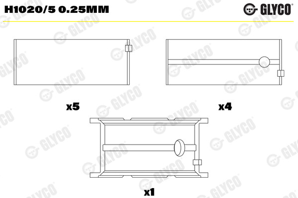 Glyco Kurbelwellenlager FüR Fiat Ducato Kasten 250 290 140 Multijet 2.3 D 160-image