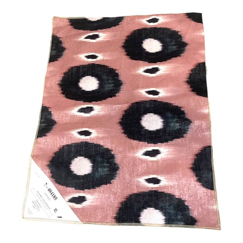 Xanadu Ikat Pink & Navy Fabric Craft Lot of Polyester Indoor Outdoor Samples - Picture 2 of 21