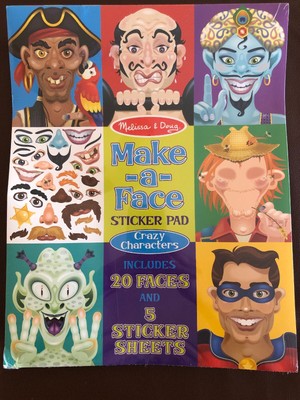 melissa and doug make a face sticker pad